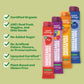 Sweet Nothings  Multi-Pack  USDA Organic Kids Squeezable Super Fruit Smoothie  Value Pack of 24 - Dye-Free  No Added Sugar Vegan  Healthy Organic Fruit and Veggie Pops  Freeze & Enjoy