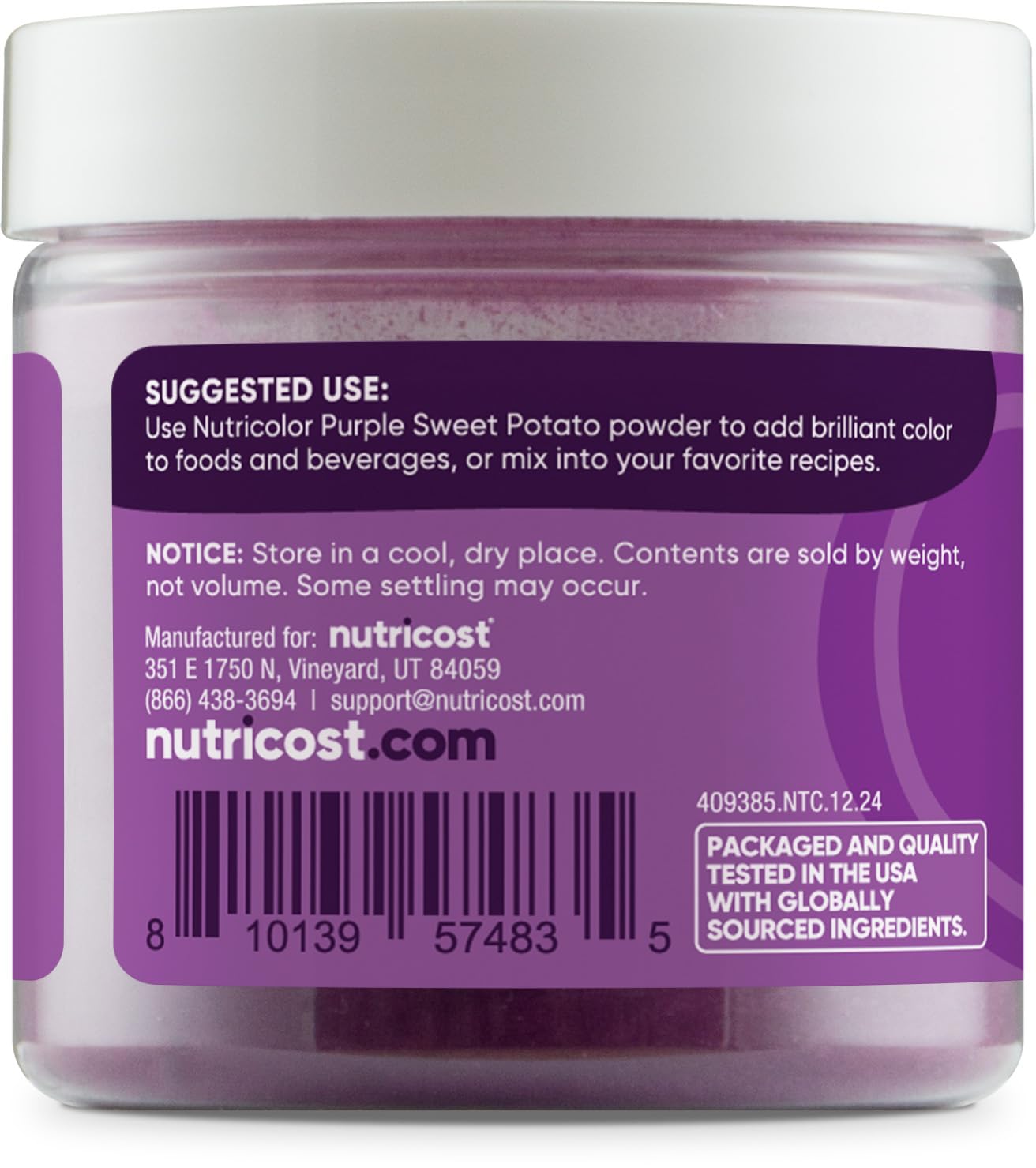 Nutricost Purple Plant Based Food Coloring From Purple Sweet Potato Powder (75 Servings) - Nutricolor Color Alternative For Food