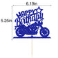 Ruscalin Happy Birthday Cake Topper Black Flash Motorcycle Party Decoration Birthday Party Cake Decoration