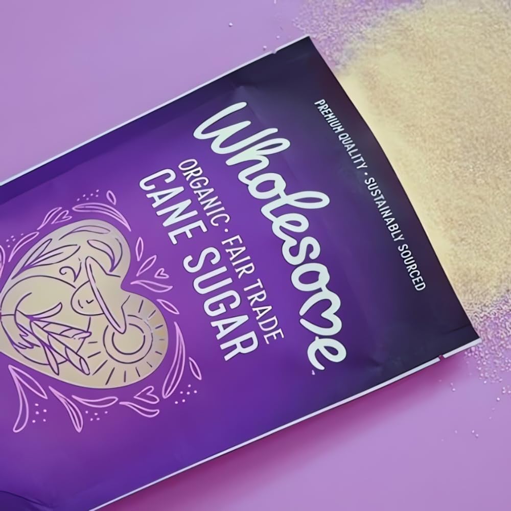 Wholesome Sweeteners Organic Cane Sugar 16-Ounce, Fair Trade, Non-GMO, Gluten Free, Vegan, Pack of 12, White