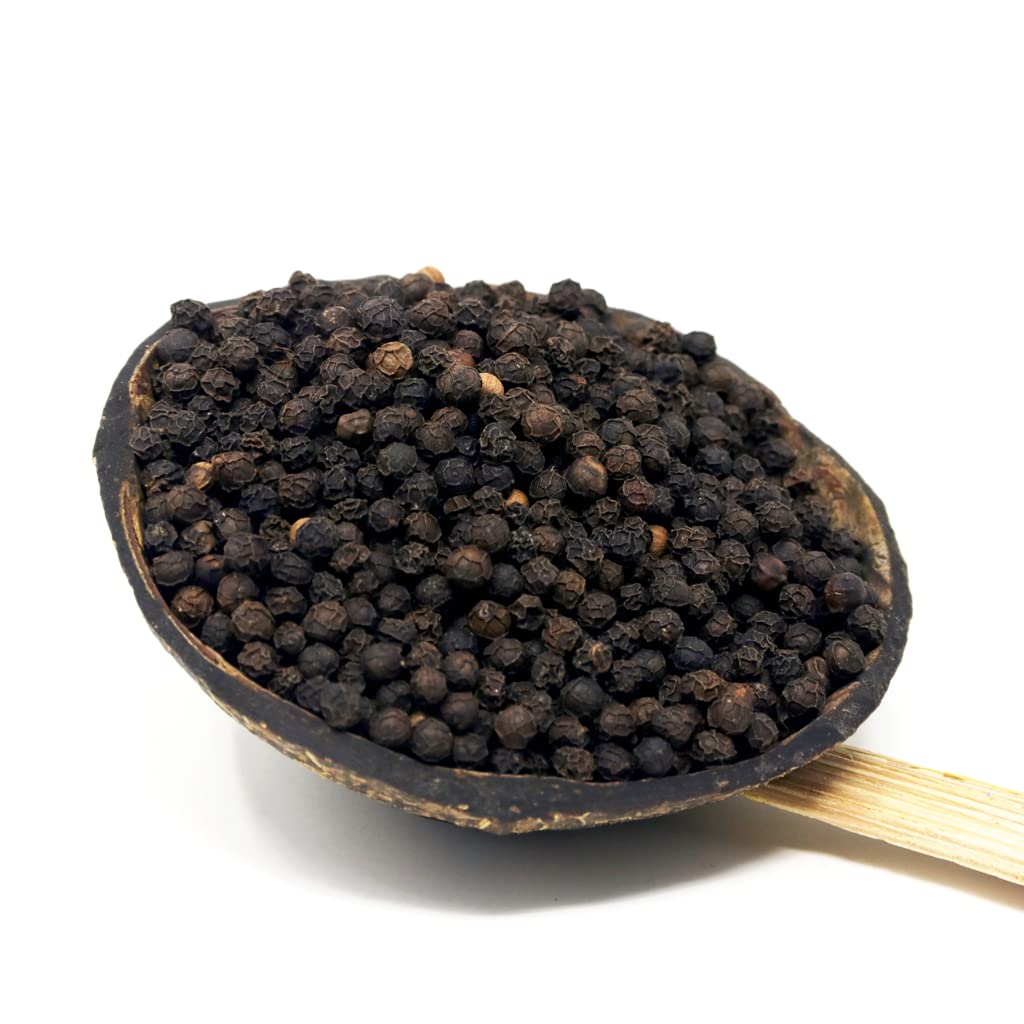 Black Pepper Whole 1Lb (454G), Sri Lankan Small Estate Grown, High In Piperine For Strong Flavor.