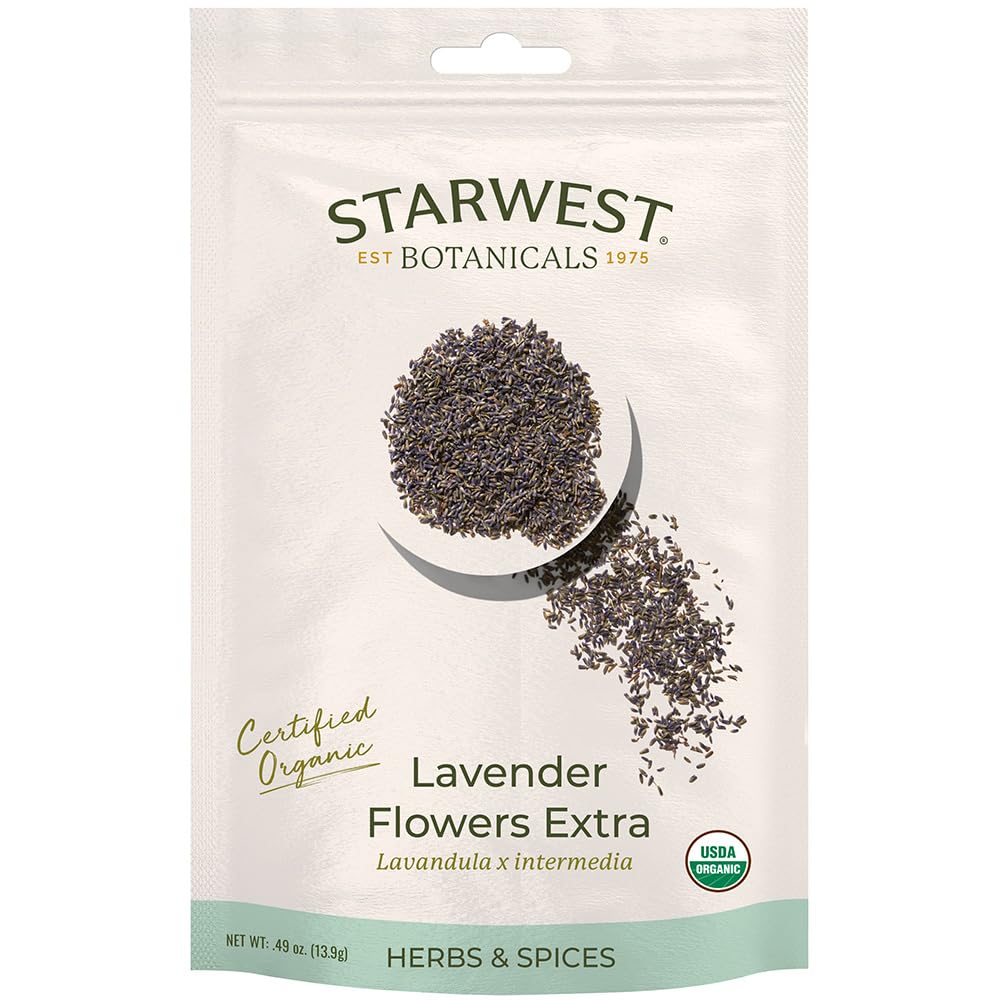 Starwest Botanicals Lavender Flowers Extra Organic Eco-Friendly 0.49 oz