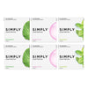 Simply Gum | Sugar Free Xylitol Chewing Gum | Variety Pack- Bubblegum, Peppermint, Spearmint | Pack Of Six (90 Pieces Total) | S