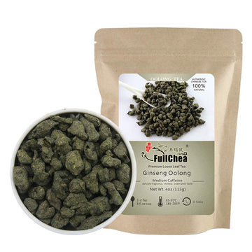 Fullchea - Ginseng Oolong Tea - Oolong Tea Loose Leaf - Imperial Ginseng Tea - Natural Ren Shen With Unique Aroma And Taste 4Oz 