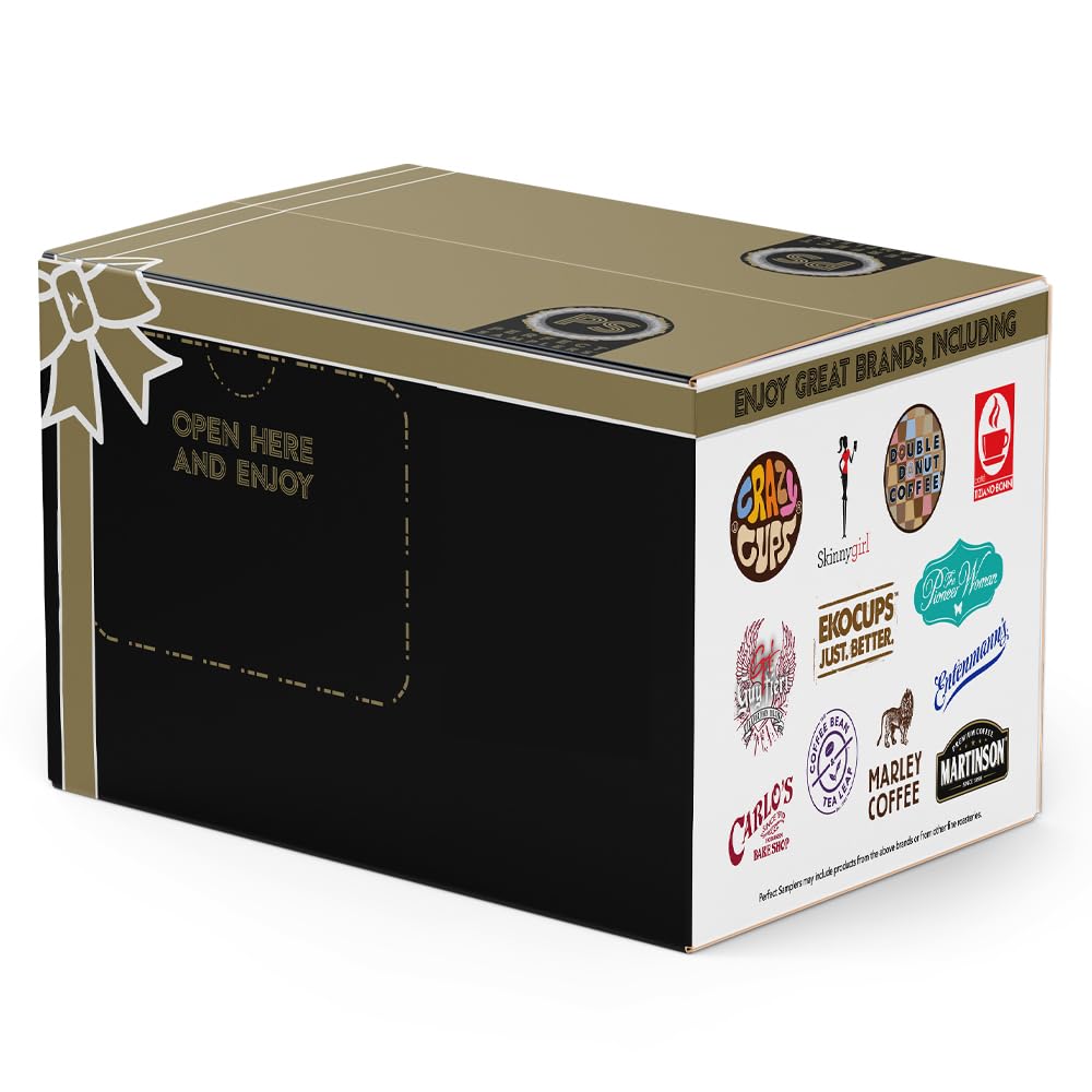 Double Donut Coffee Variety Pack - Flavored Coffee Pods, Medium & Dark Roast, 40 Count for Keurig K Cup malt-inspired