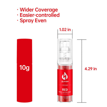 Red Edible Glitter Spray - 10G Edible Red Glitter For Cakes Food Grade Shimmer Powder Cake Sprinkles For Cookie Decorating Choco