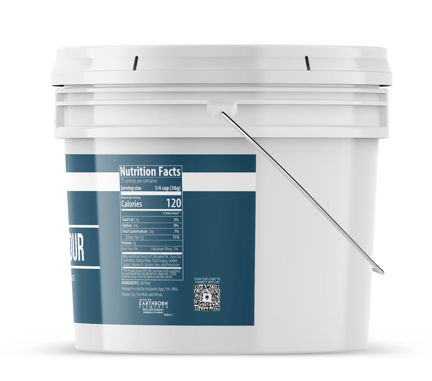 Earthborn Elements Oat Flour 1 Gallon Bucket, Baking, Versatile