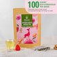 WT WEETEE Ginger Peach Green Tea Bags, Low Caffeine, 100 Count, Fruity Flavor