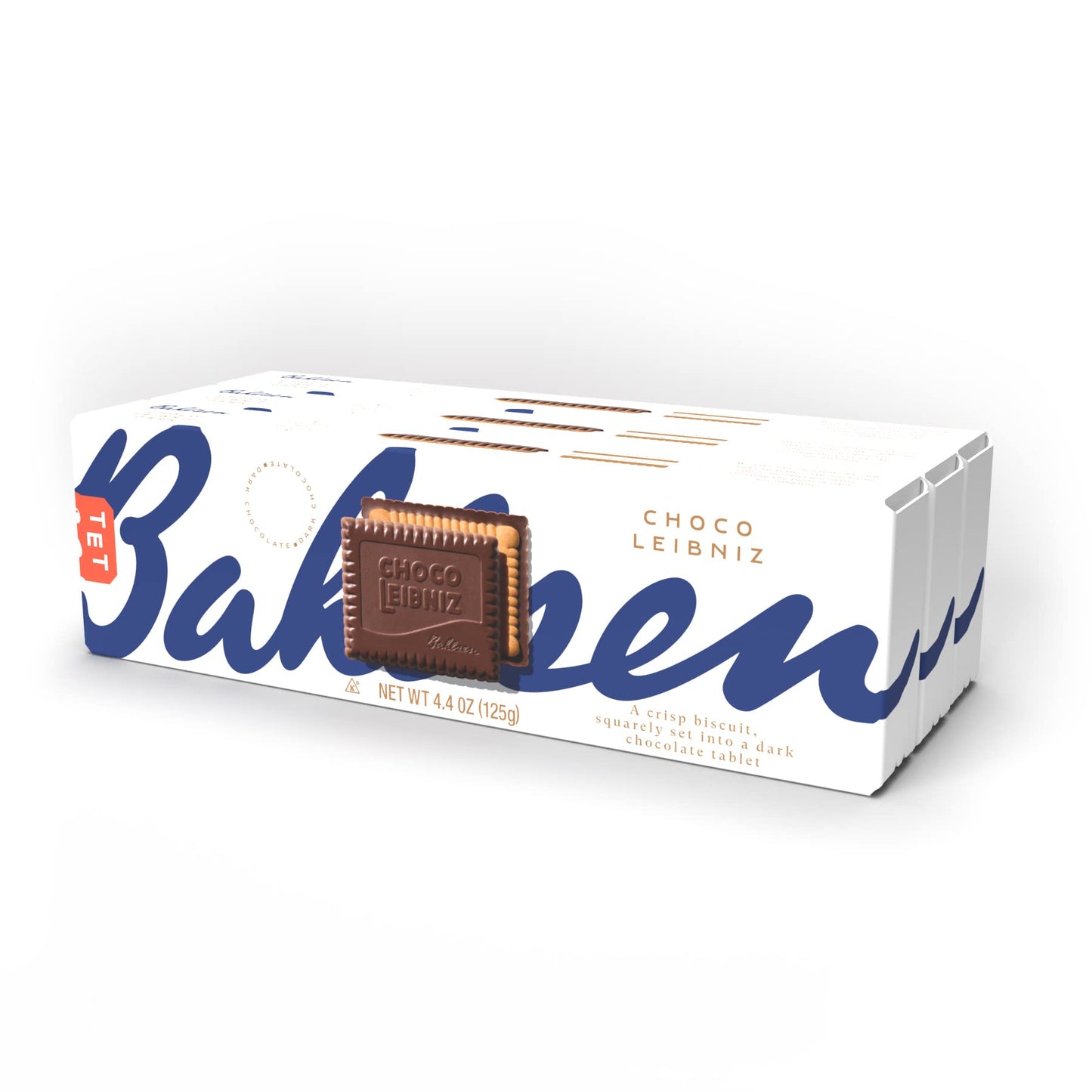 Bahlsen Choco Leibniz Dark Cookies (3 boxes) - Leibniz Butter Biscuits topped with a thick layer of German Chocolate - 4.4 oz bo