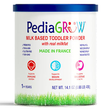Pediagrow Toddler Nutritional Milk Powder, Made In France With Grass-Fed Milk, Dha & Iron, Natural Prebiotics For Growth & Immun