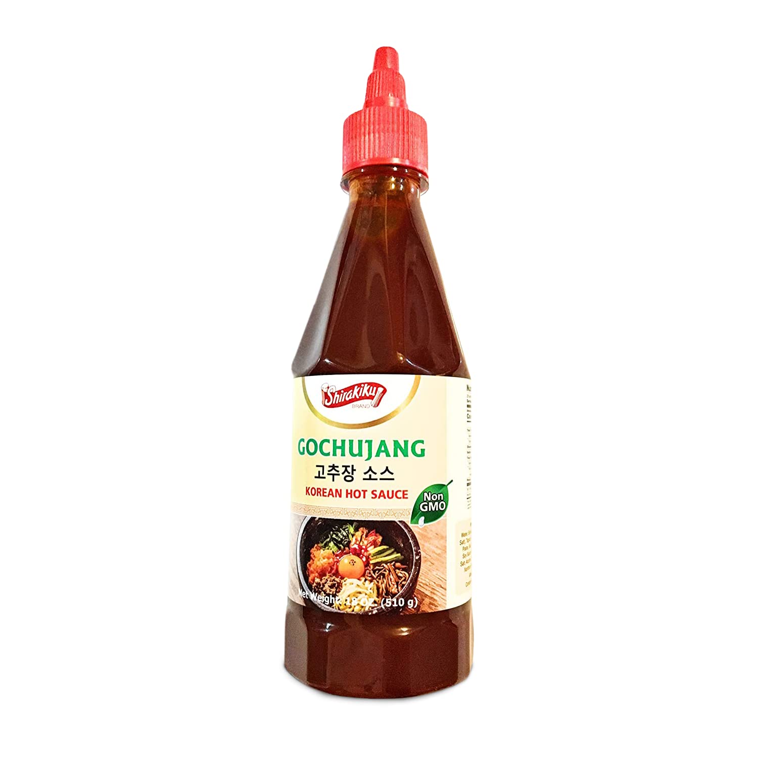 Shirakiku Gochujang Hot Sauce | Korean Non-Gmo With Soybean  Tapioca Syrup Base And Salt | Perfect For Authentic Asian Cuisine | Convenient Squeezable Bottle With Twist Cap 18 Oz