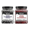 Admart RiTrue - Dried Sliced Cranberry & Whole Blueberry Combo (250 Gm Each) - Organic Cranberries & Blueberries Without Sugar (