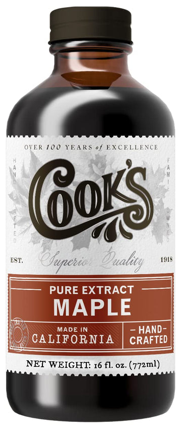 Cook'S, Pure Maple Extract, All Natural Premium Maple Sap From Vermont'S Finest Maple Trees, 16 Oz