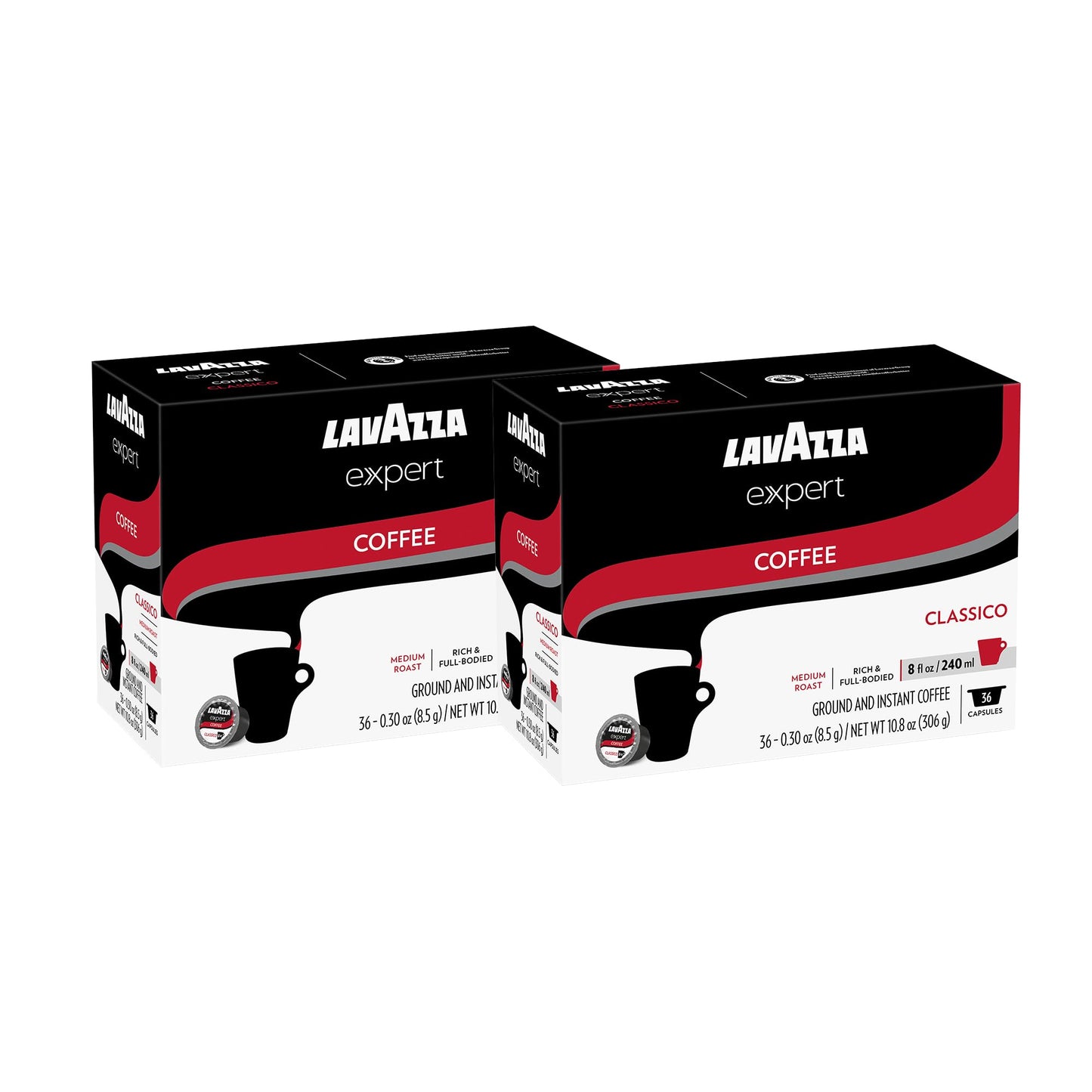 Lavazza Expert Classico Coffee Units  Medium Roast  Arabica And Robusta Blend  Compatible With Lavazza Classy Plus Machine (72 Units)