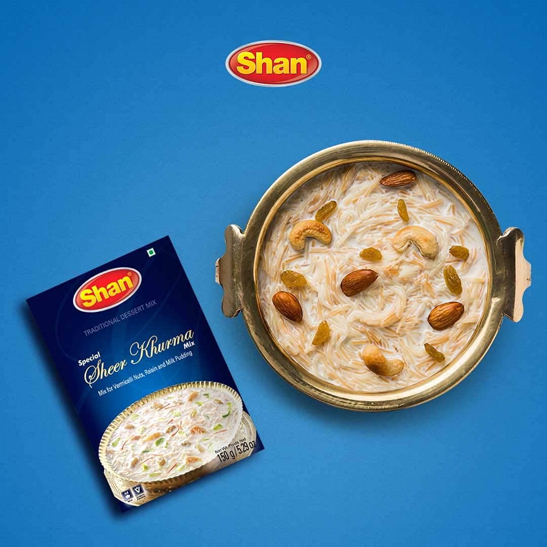 Shan Special Sheer Khurma Traditional Dessert Mix 3.5 oz (100g) - Powder for Vermicelli, Nuts, Raisin and Milk Pudding - Suitabl