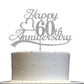 60Th Anniversary Silver Glitter Cake Topper, 60 Wedding Anniversary Party Decoration Ideas, Premium Quality, Sturdy Doubled Side