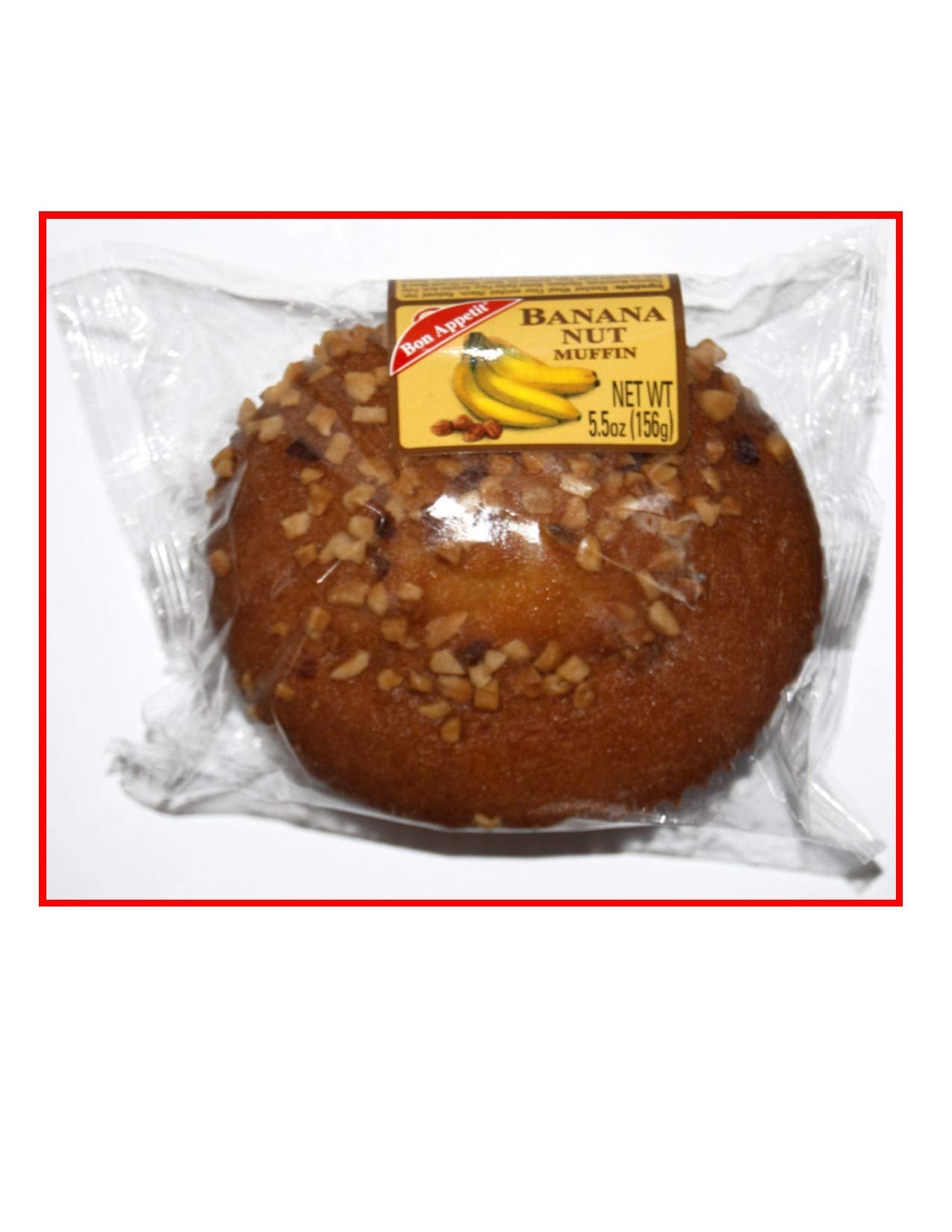 Bon Appetit Banana Nut Muffin, 5.5 Ounce, Pack of 8, Delicious Snack Treat