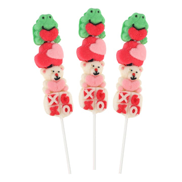Albert's Marshmallow Kabobs, Cute Spring Themed Candy Skewers, Easter Basket Stuffers, Pack of 3