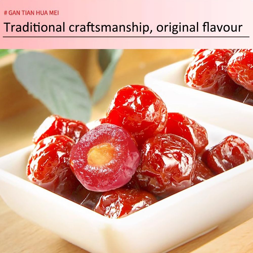 Phuumy 6.7Oz Dried Plums Dried Fruit Prunes Pitted Unsweetened Chinese Dried Plums Thick Flesh, Small Core, Crisp And Sweet