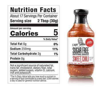 G Hughes Sugar Free Sweet Chili Sauce - Gluten Free Dipping Sauces, Sugar Free Sauce, Hot Sauce, Low Carb Red Chili Sauce, Spicy
