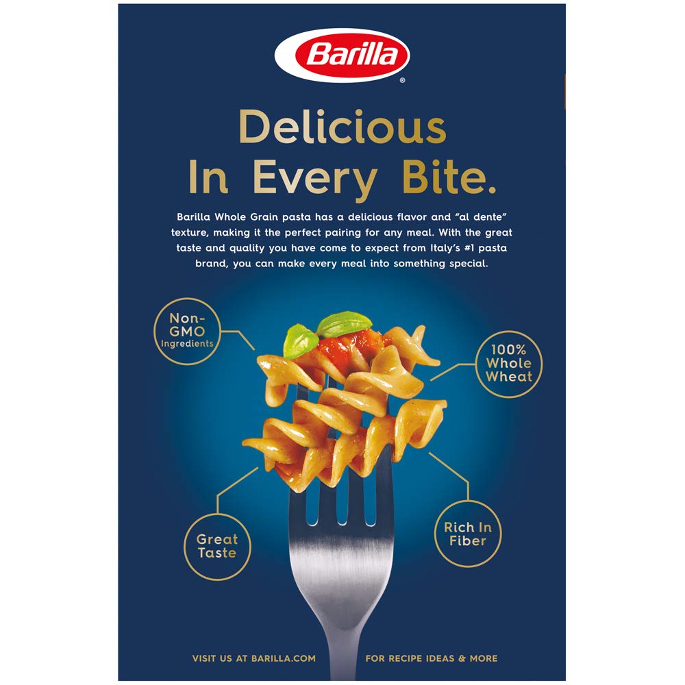 Barilla Whole Grain Pasta, Rotini, 13.25 Ounce (Pack Of 8)