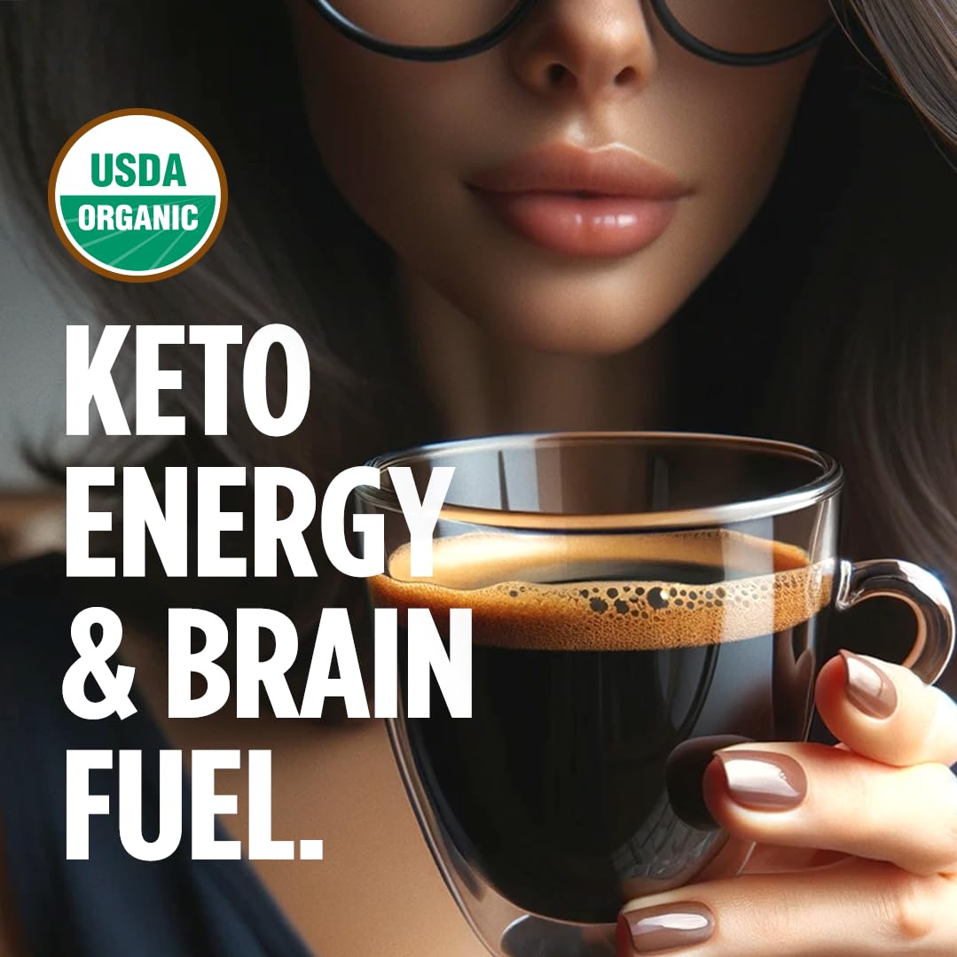 VitaCup Organic Keto Coffee Pods, MCT Oil & Turmeric, Medium Dark Roast, 24 Count, Compatible with Keurig K-Cup malt-inspired