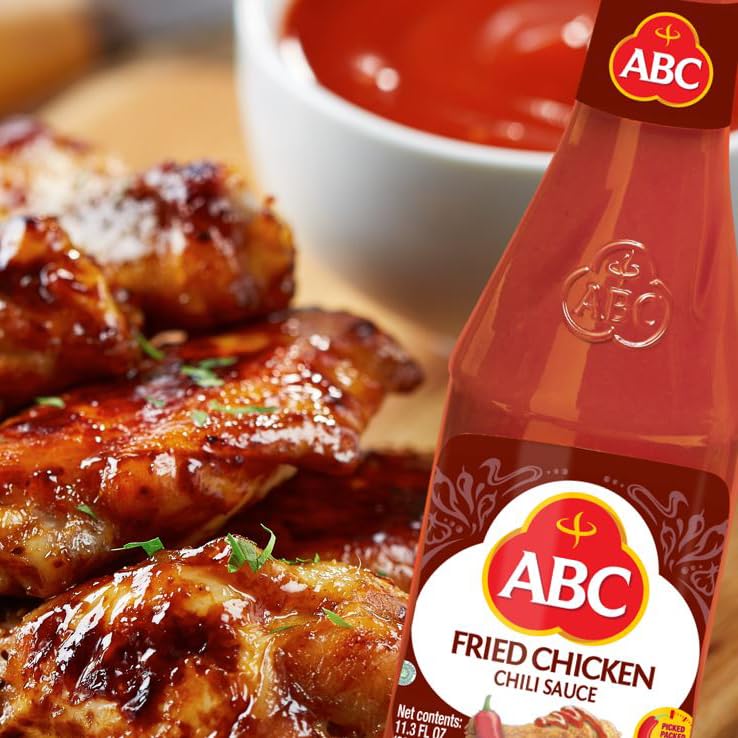 Abc Fried Chicken Sambal Chili Sauce (1 Pack) Spicy Sriracha Style, Indonesian Dipping Bbq, 11.3Oz / 335Ml