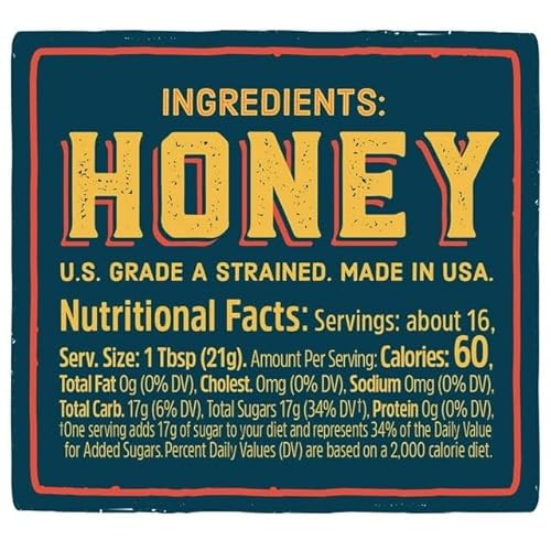 Local Hive Washington Raw Unfiltered Honey - 16 oz, 100% Pure US Honey, Sourced from American Bees and Beekeepers - Natural Swee