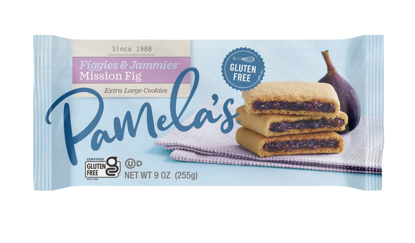 Pamelas Products Gluten Free Figgies & Jammies Cookies, Mission Fig, 9 Ounce (Pack of 6)