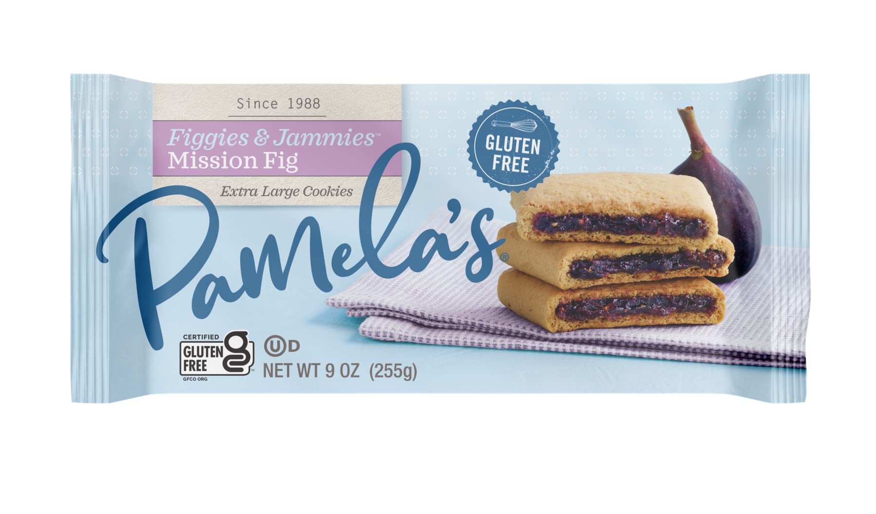 Pamelas Products Gluten Free Figgies & Jammies Cookies, Mission Fig, 9 Ounce (Pack of 6)