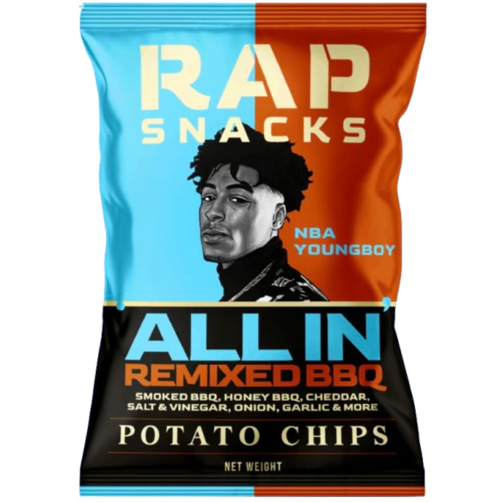 NBA Youngboy All In Remixed BBQ | Rap Snacks, Riega Snacks | 2 Ounce Pack of 12