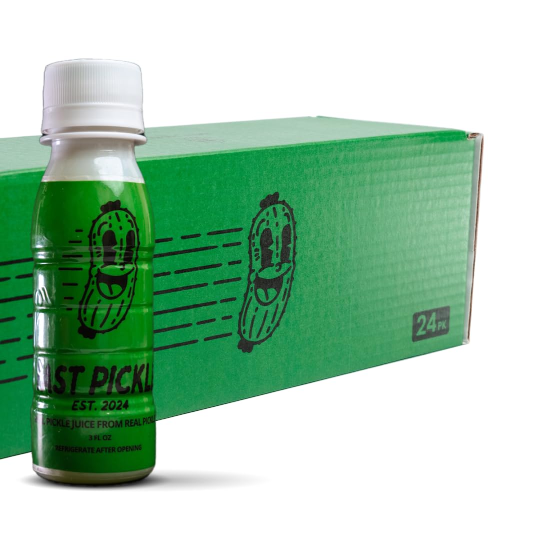 Fast Pickle Pickle Juice Shots - Hydration & Electrolyte Support, 3 Fl Oz, Pack of 24