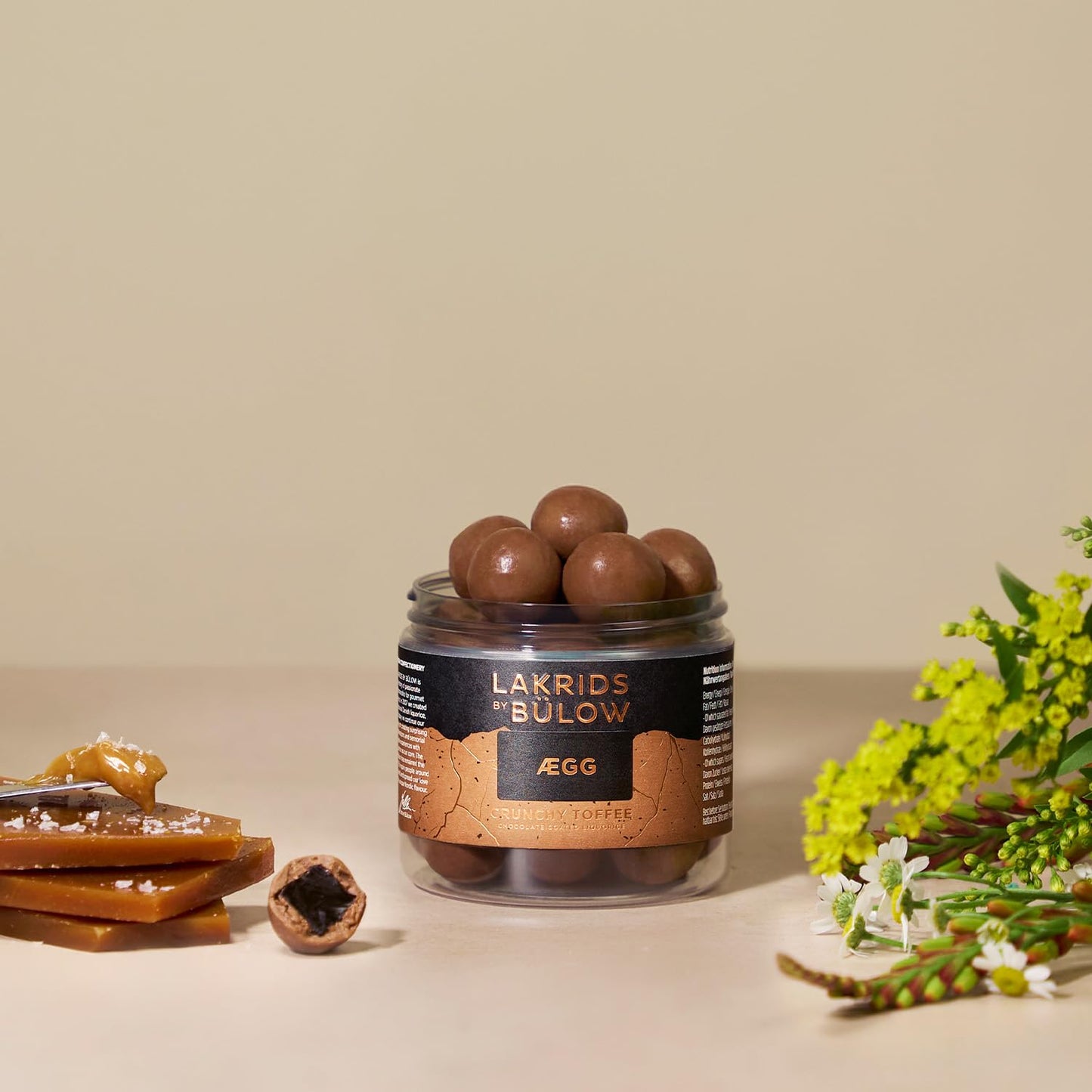 Lakrids By Blow - Crunchy Toffee - 4.4 Oz - Black Gourmet Licorice Covered In Milk Chocolate, Caramel And Cream - Authentic Scan