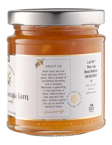 Gourmanity Mango And Passion Fruit Jam, Sweet With A Hint Of Sour Flavor, All Natural Delicious Fruit Preserves Great With Crois