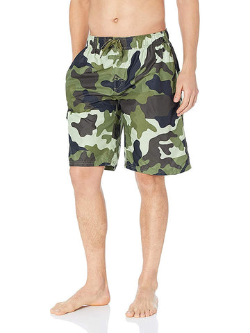 Kanu Surf Miles Swim Trunks (Regular  Extended Sizes), Surf Camo Army , X-Large