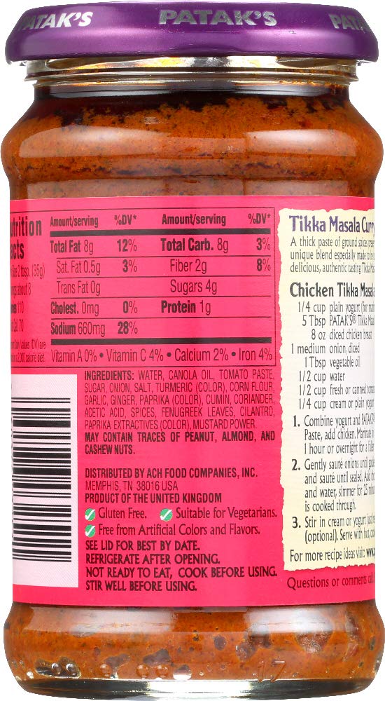 Pataks, Tikka Masala Curry Paste, 10-Ounce (6 Pack)