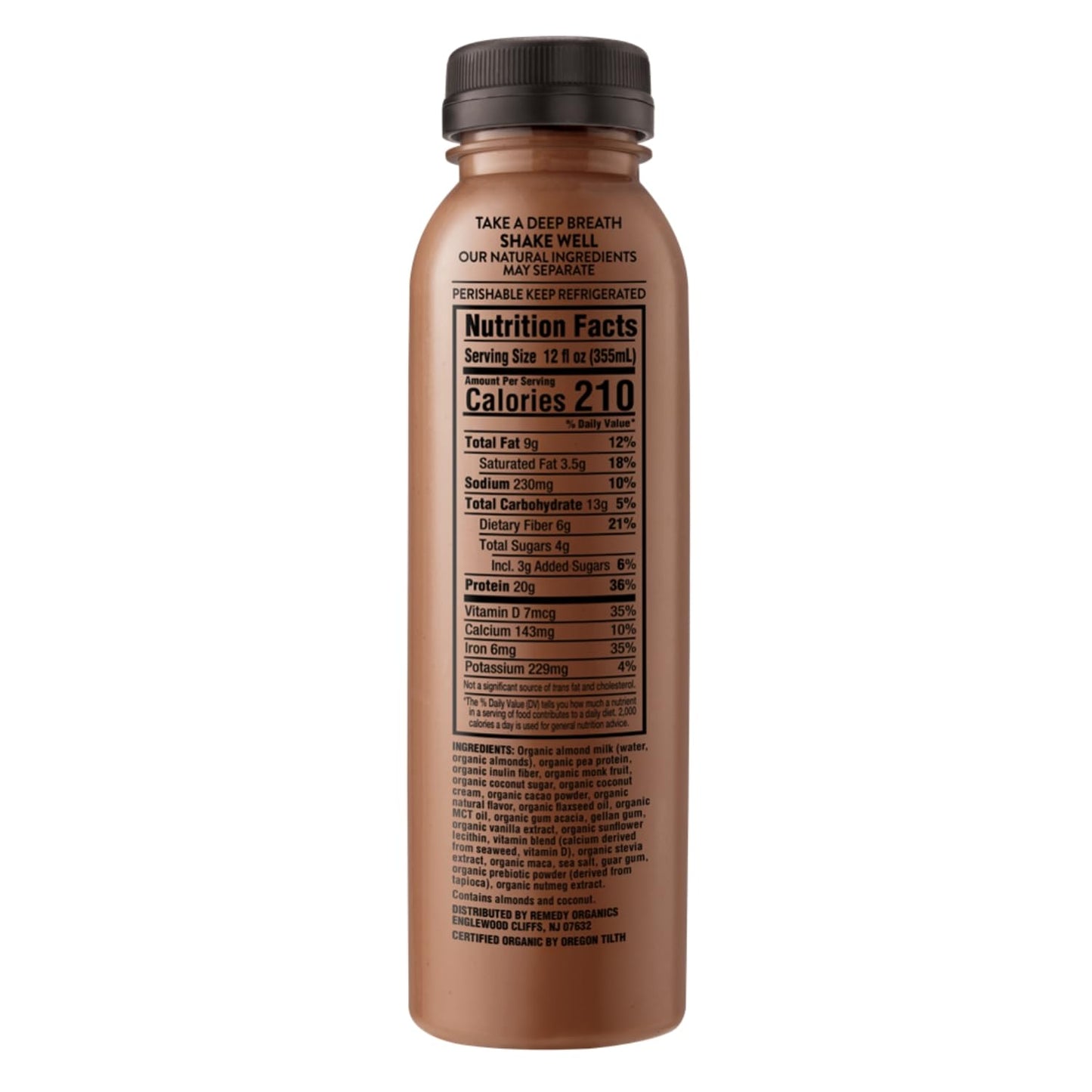 Remedy Organics Duo Decadence Power 12-Pack | Plant Based Mct Oil Protein Shakes, Ready To Drink | Usda Organic, Vegan, Gluten Free, Dairy Free, Soy Free | 6 Chocolate Fudge Bottles & 6 Cold Brew Latte Bottles