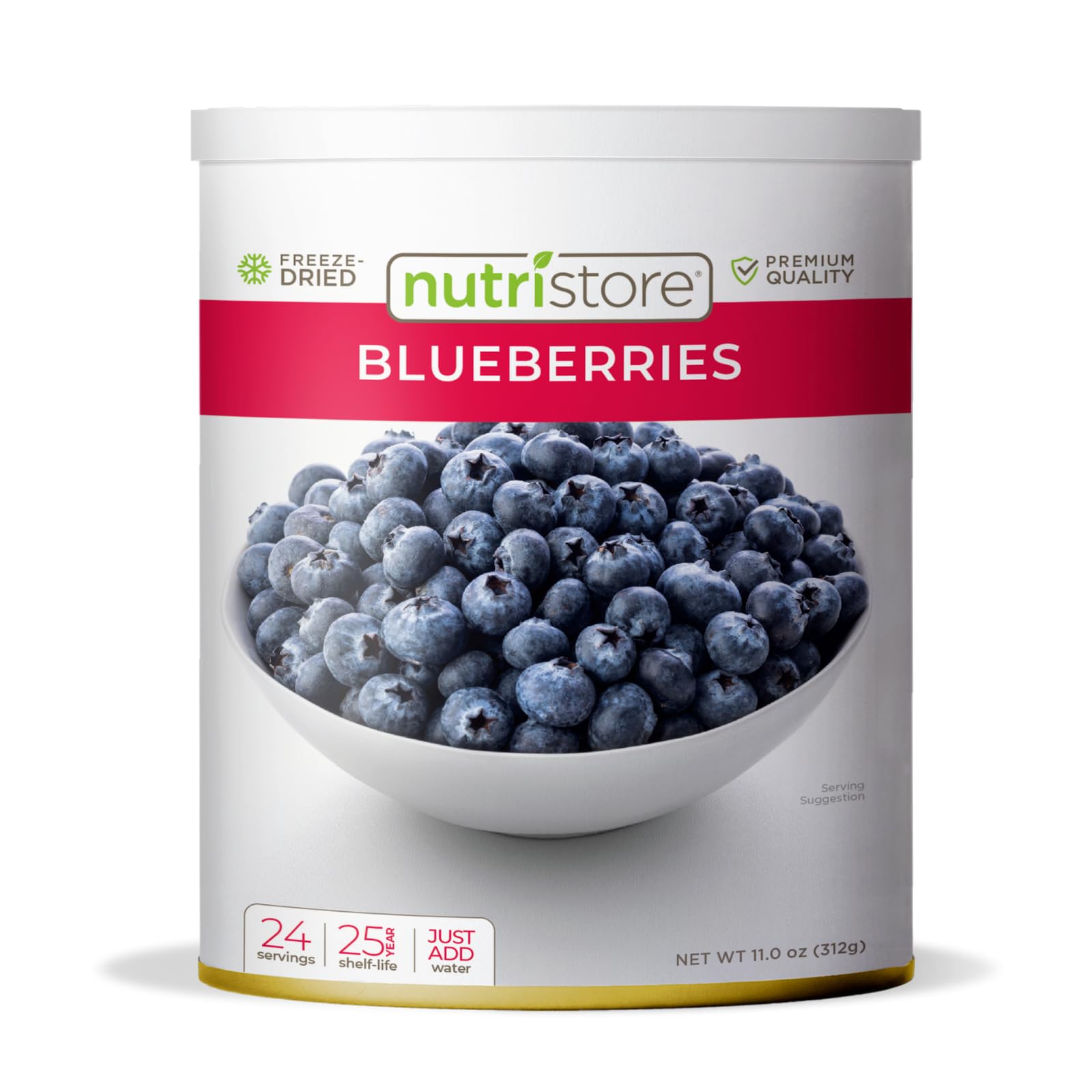 Nutristore Freeze Dried Blueberries | #10 Can Fruit | Perfect Healthy Snacks | Bulk Survival Emergency Food Storage Supply | Low