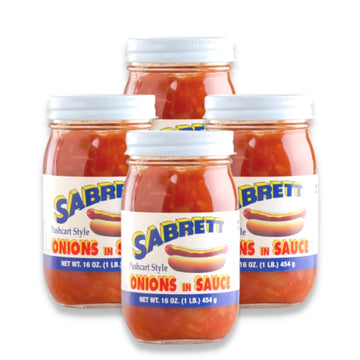 Sabrett Pushcart Style Onions In Sauce, 16 Oz (4 Jars)