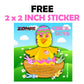 Zombie Chick Guts Gummy Mixed Fruit Flavored Bunny Head Fun Unique Halloween Candy Gag Gift For Birthday Girls, Boys, Kids & Tee