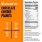 Lakanto Chocolate Covered Peanuts - Sweetened With Monk Fruit Sweetener, Keto Diet Friendly, On The Go Healthy Snack, Vegan, Dark Chocolate, Sea Salt, Cocoa Butter (Peanuts - Pack Of 2)