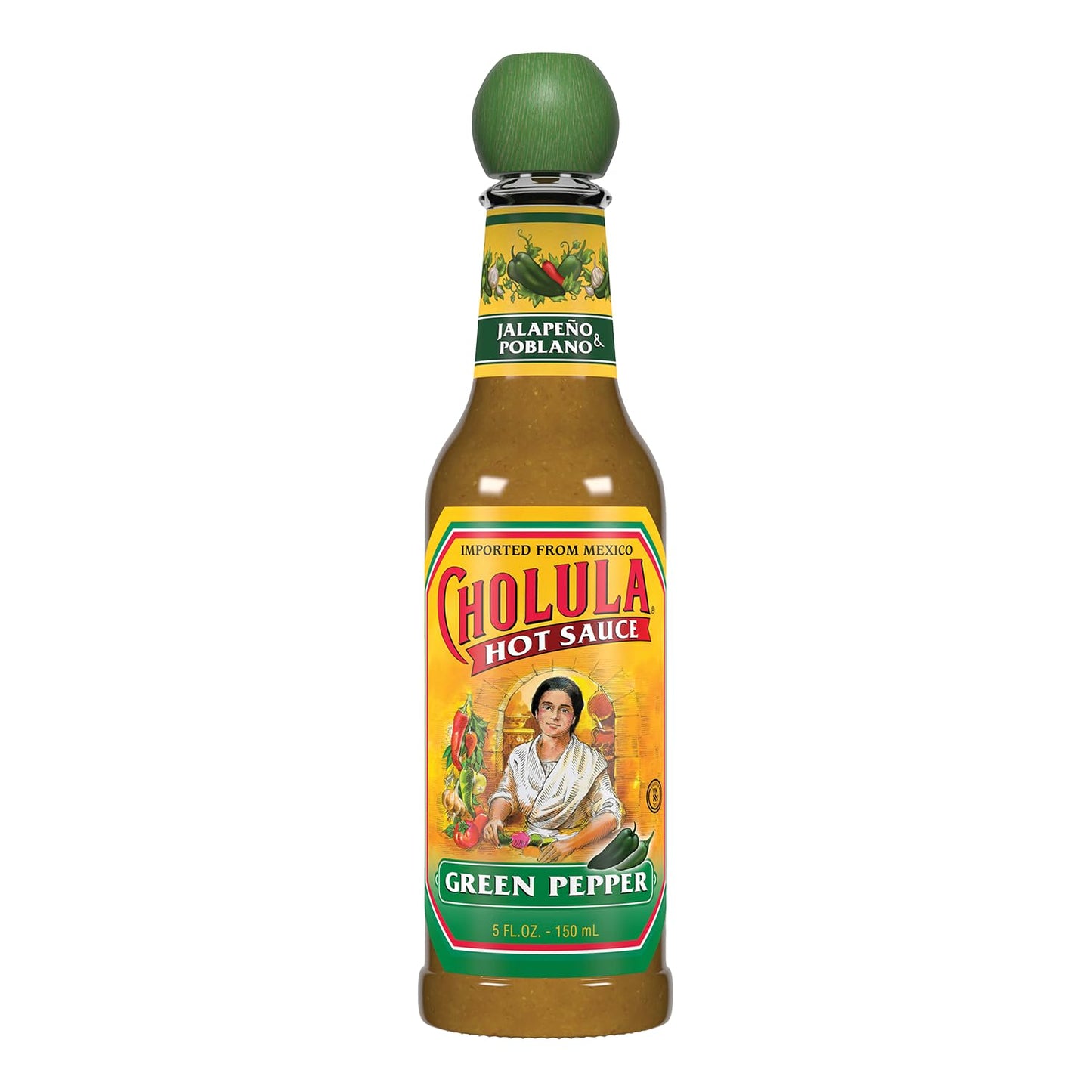 Cholula Green Pepper Hot Sauce 5 Fl Oz (Pack of 4)