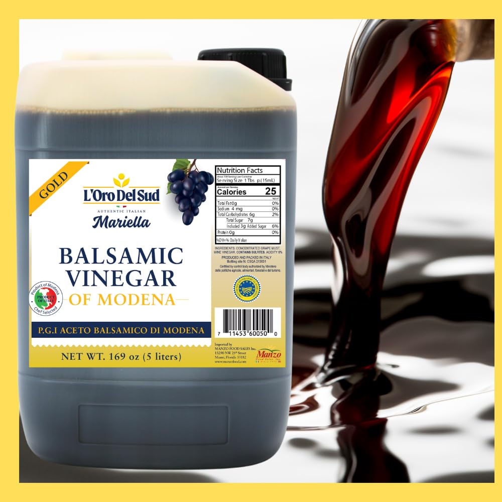 L'Oro Del Sud Ultra Premium,''Gold Label'' 8 Year Aged Balsamic Vinegar Of Modena, Igp Certified, Mariella, Make Your Own Glaze,