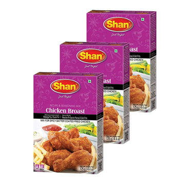 Shan Chicken Broast Recipe and Seasoning Mix 4.40 oz (125g) - Spice Powder for Batter Coated Fried Chicken - Suitable for Vegeta