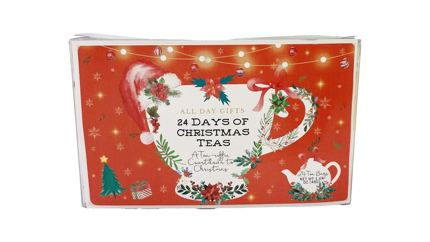 24 Days Of Christmas Advent Tea Calendar Holiday Collection - 24 Individual Bags Of Tea Gift Set