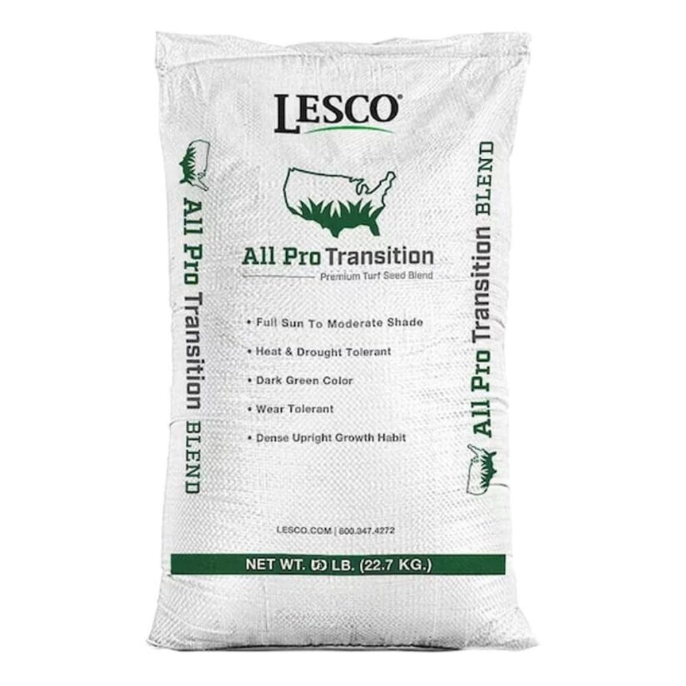 Lesco All-Pro Transition Tall Fescue Grass Seed Blend (50 lbs) - Drought-Tolerant  Heat & Shade Resistant  Insect-Resistant Lawn Seed for Durable Turf - **Non-Returnable**
