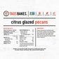 Taos Bakes Flavored Nuts Citrus Glazed Pecans with Dried Cherries & Chia Seeds, Gluten Free, 4oz (Pack of 3)