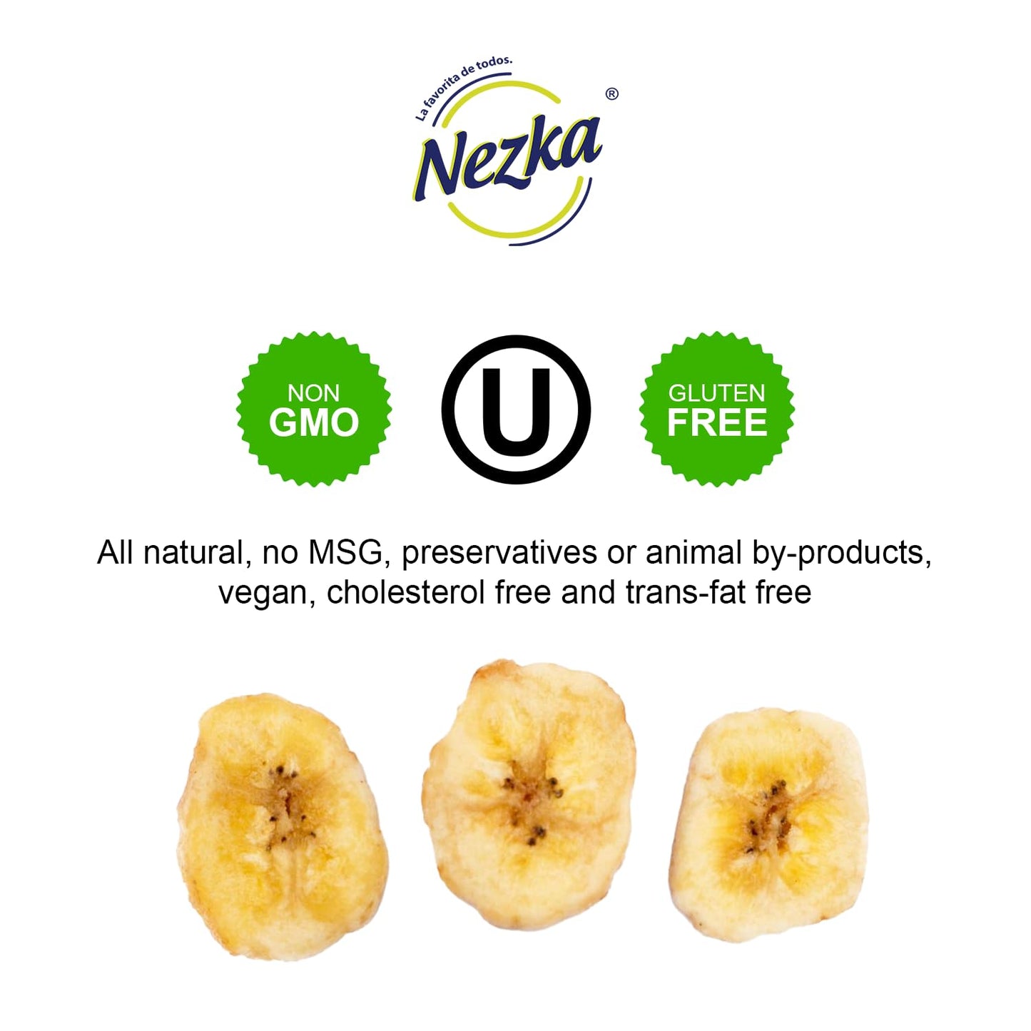 Nezka Sweet Plantain Chips - Delicious Crunchy Snacks And Side Dish - Jar Of 28 Oz
