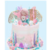 Mermaid Cake Topper Under The Sea Cake Toppers set with Little Mermaid Seaweed Bubble Golden Leaves for Mermaid Birthday