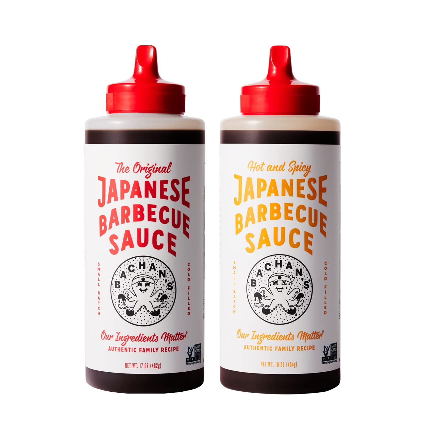 Bachan'S Japanese Barbecue Sauce 2 Pack - 1 Original, 1 Hot And Spicy - Bbq Sauce For Wings, Chicken, Beef, Pork, Seafood, Noodl